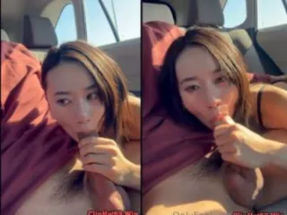 Em gái dâm thích bú cặc, bú cặc trên ô tô